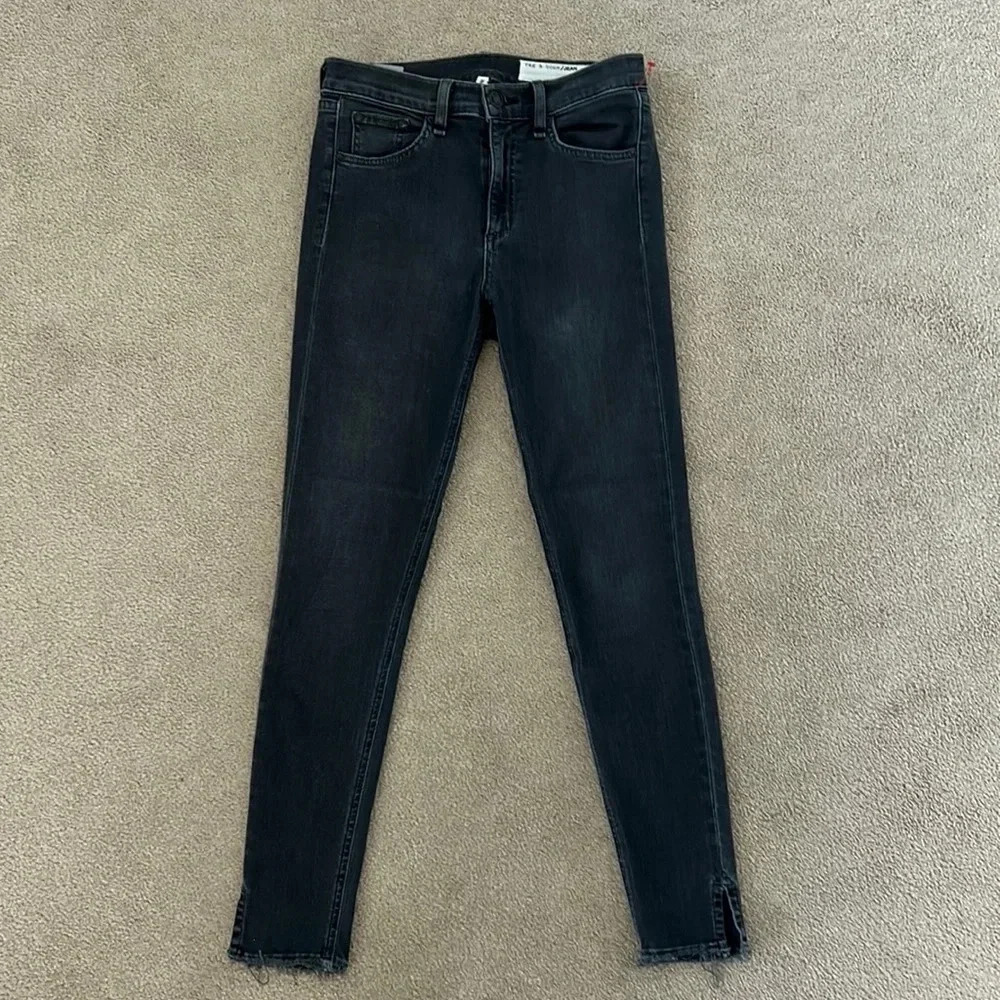 Rag & Bone 10 inch capri skinny jeans size 27 black jeans